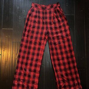 Steve Madden Red Plaid Pants